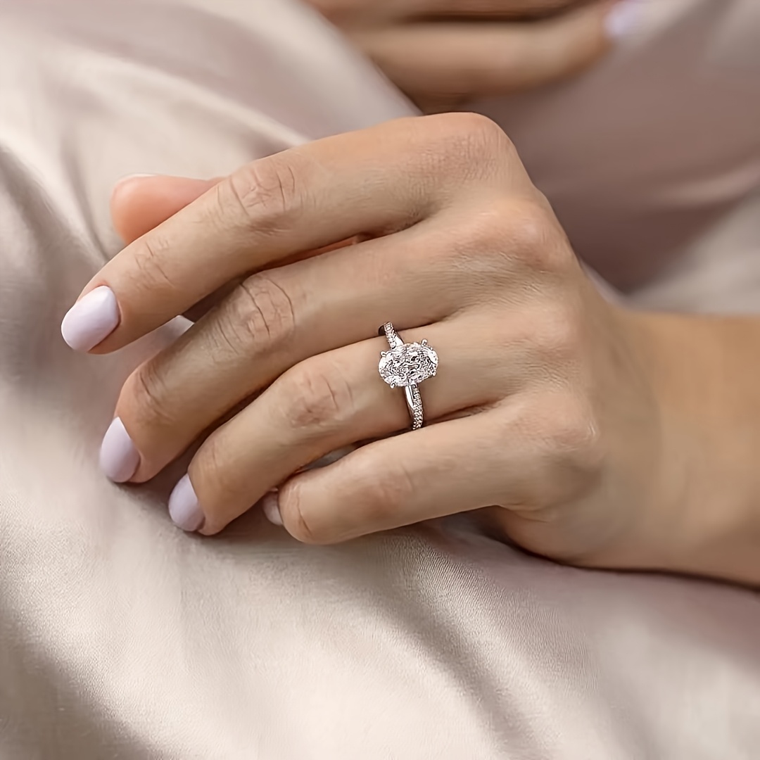 Women's 925 Sterling Silver Moissanite Infinity Cross Ring, 2Ct